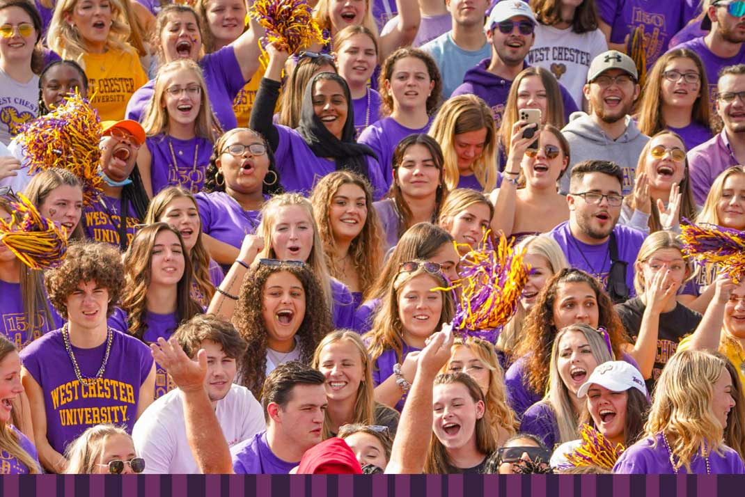 Student section crowd at wcu football game