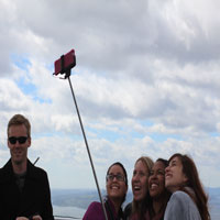a group taking a selfie