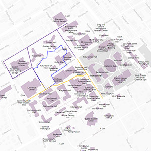 map of west chester university campus