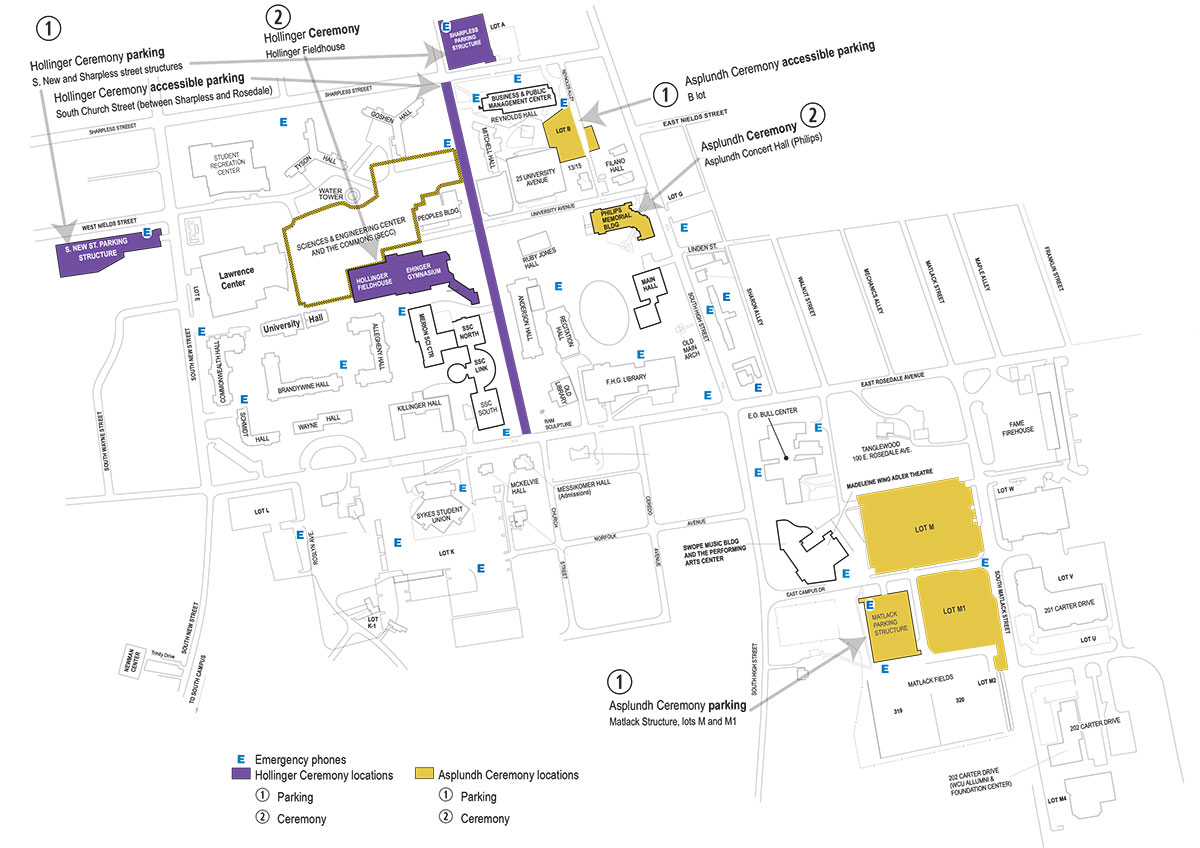 Parking for Commencement - WCU of PA