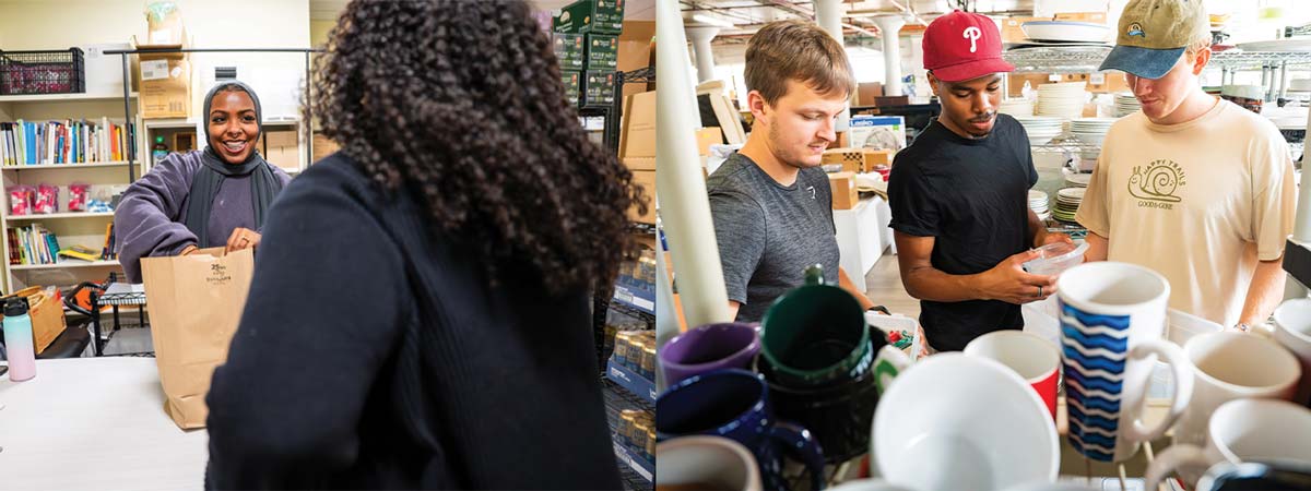 WCU students and faculty volunteering in the community