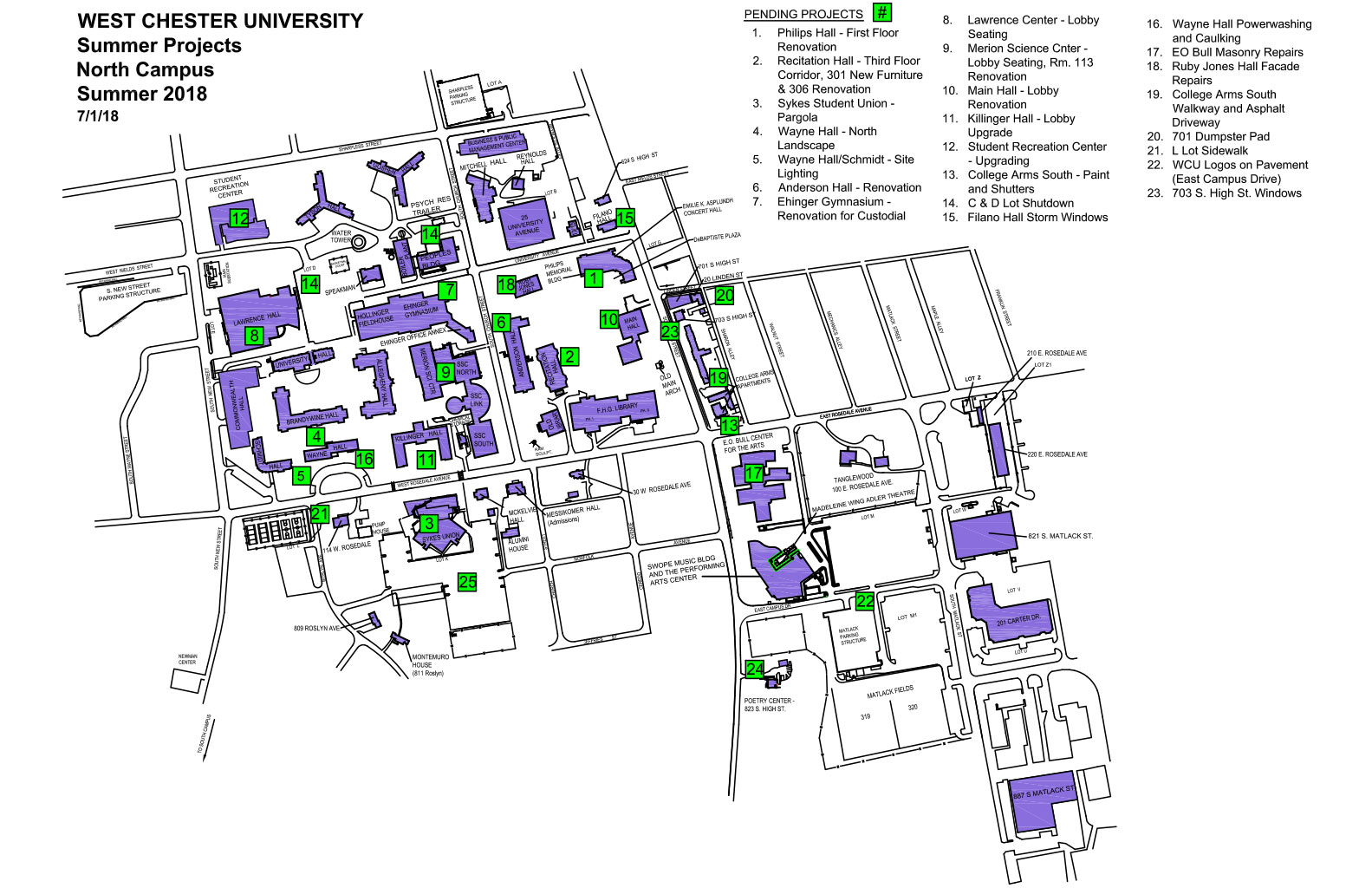 west chester university printable campus map