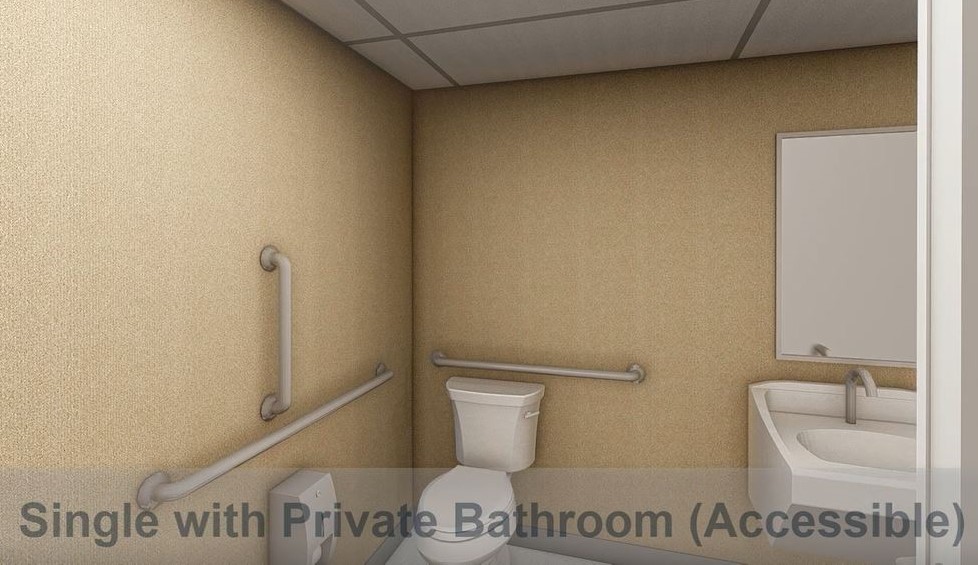 Private Bathroom in Single Occupancy Room – Accessible photo