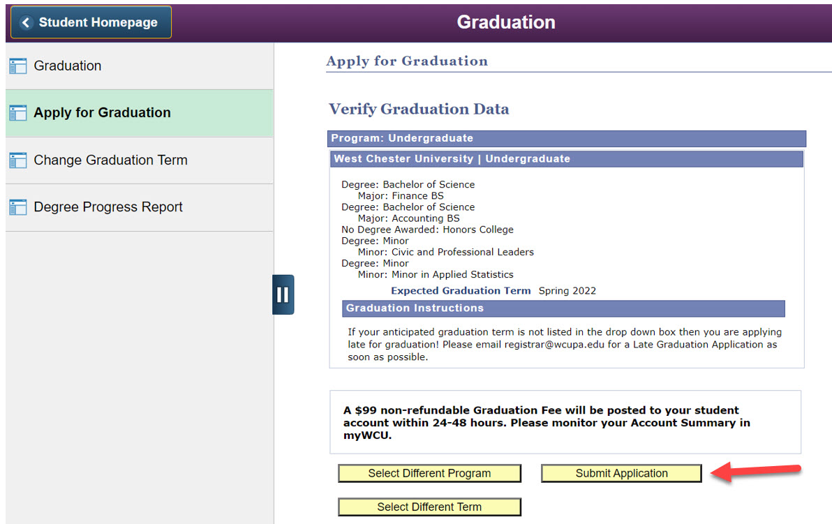 Apply for Graduation West Chester University