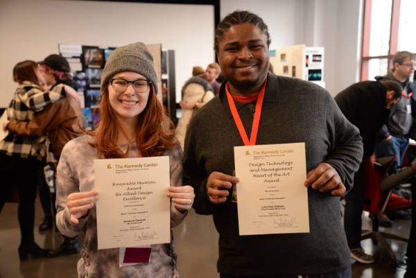 WCU Students holding awards
