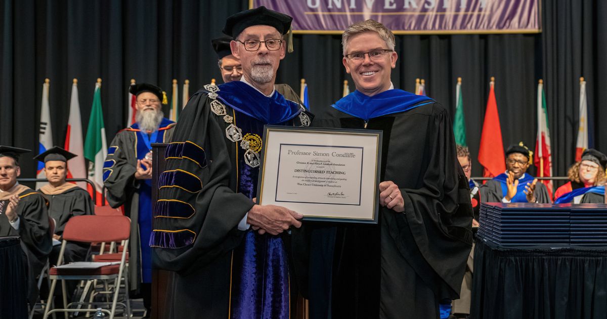 Condliffe Honored with the Lindback Distinguished Teaching Award WCU