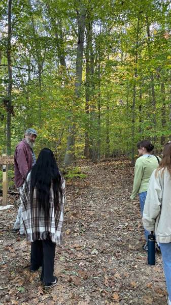 Poet Ramya Ramana and students in the GNA