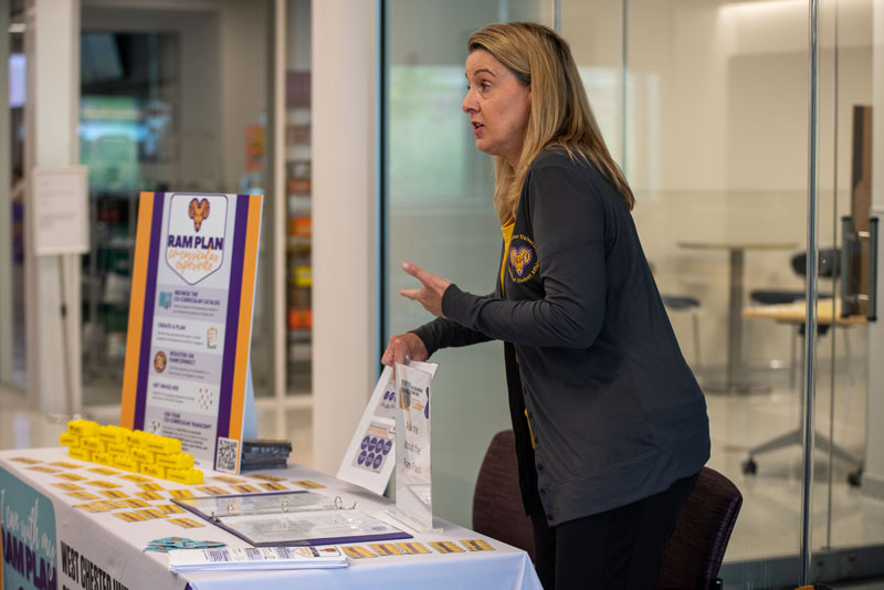 Sarah Hinkle - Assistant Vice President for Administrative Services and Special Projects Division of Student Affairs at a vendor stand