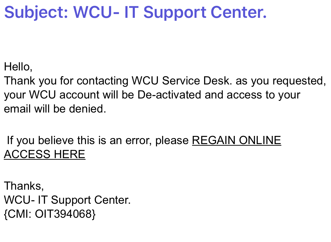 Is T Email Notice Notices West Chester University