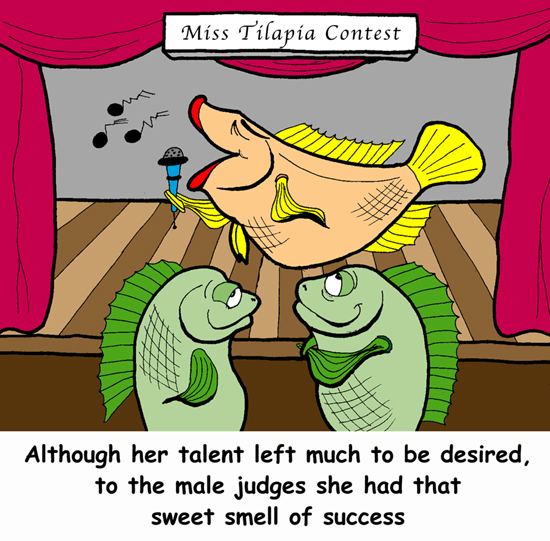 Although her talent left mucgh to be desired, to the male judges she has the sweet smell of success