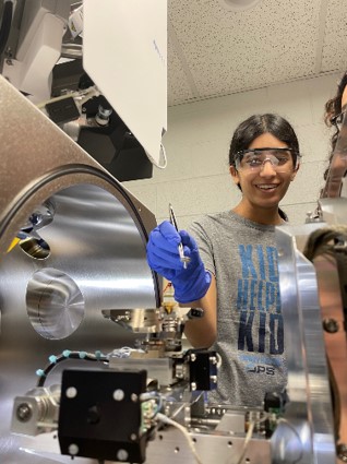 Student working in lab