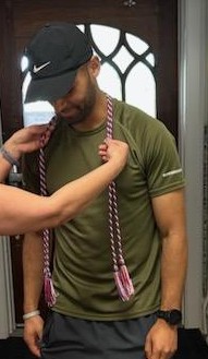 Vince Boyer accepting tassle